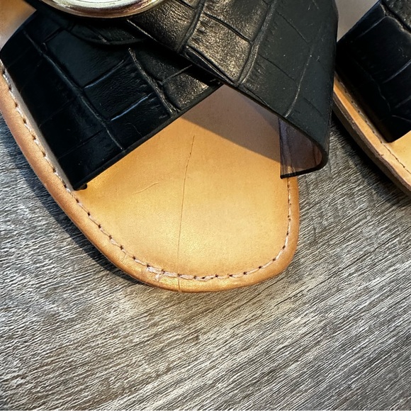 Buckle Soda Oregans Black Buckle Sandals women’s size 6 slip on - Picture 5 of 12